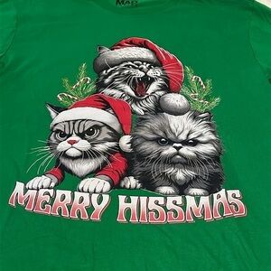 Merry Hissmas Christmas T-Shirt Size Large Men's Mad Engine